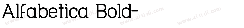 Alfabetica Bold字体转换